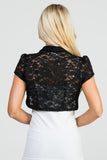 Crochet sequin lace cropped bolero shrug