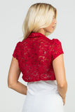 Crochet sequin lace cropped bolero shrug