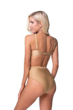 GOLD HIGH WAIST BIKINI SET