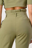 TWO PIECE PANTS SET, BELT INCLUDED