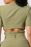 TWO PIECE PANTS SET, BELT INCLUDED