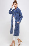 NON-STRETCH THREE QUARTER DENIM JACKET