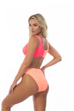 TEXTURED TWO TONE RING ACCENT BIKINI SET