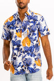 Hawaiian Print Button Down Shirt