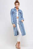 NON-STRETCH THREE QUARTER DENIM JACKET