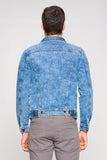Plus Size Men's Medium and Light Blue Denim Jacket