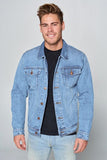 Plus Size Men's Medium and Light Blue Denim Jacket
