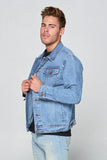 Plus Size Men's Medium and Light Blue Denim Jacket