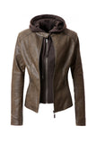 Women's PU Bomber Jacket