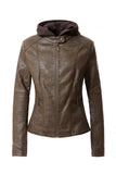 Women's PU Bomber Jacket