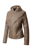 Women's PU Bomber Jacket