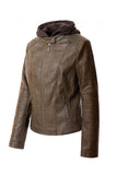 Women's PU Bomber Jacket