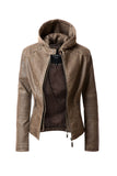 Women's PU Bomber Jacket