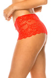 4 Lace Shorts High-waisted Underwear Set