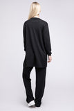 Solid Tank Top & Pants & Cardigan Set