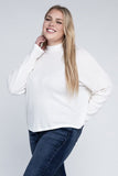 Plus Size Drop Shoulder Long Sleeve Top