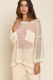 Oversized Fit See-through Pullover Cover up