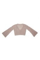 Hole-knit cardigan