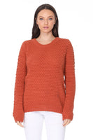 Pop Corn Stitch Long Sleeve Casual Sweater Top