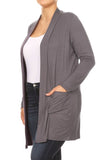 Plus size Knee length duster cardigan