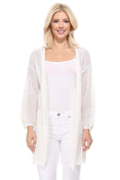 SS See Through Stitch Sweater Long Cardigan