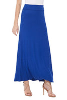 Solid, high waisted maxi skirt