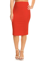 Plus Size Knee length pencil Skirt