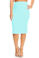 Plus Size Knee length pencil Skirt