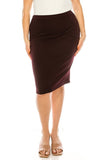 Plus Size Knee length pencil Skirt