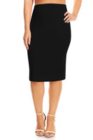 Plus Size Knee length pencil Skirt