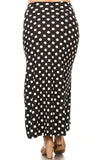 Plus size Polka dot  maxi length skirt