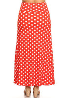 Plus size Polka dot  maxi length skirt