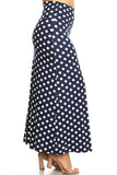 Plus size Polka dot  maxi length skirt