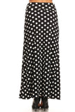 Polka dot maxi length skirt