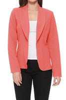 Open front Long sleeves Casual fitted style blazer