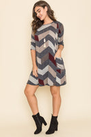 Chevron A-Line Dress