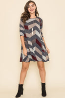 Chevron A-Line Dress