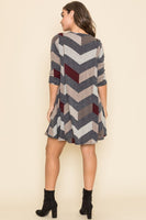 Chevron A-Line Dress