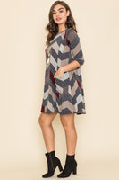 Chevron A-Line Dress