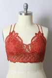 X-Large Padded Crochet Lace Longline Bralette