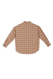 Autumn beige plaid shirts