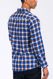 Regular Fit Checker Plaid Flannel Long Sleeve