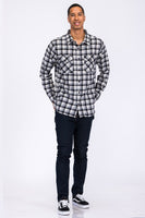 Regular Fit Checker Plaid Flannel Long Sleeve