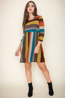 Plus Size Multi Color Mini Dress