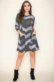 Chevron A-Line Dress