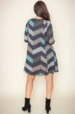 Chevron A-Line Dress