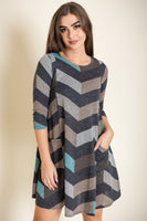 Chevron A-Line Dress