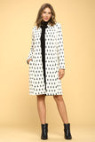 Knit Jacquard Open Coat Plus Size