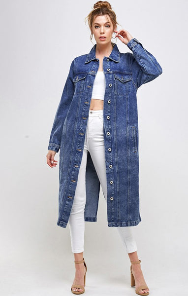 NON-STRETCH THREE QUARTER DENIM JACKET