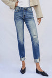 Raw Hem Boyfriend Jeans